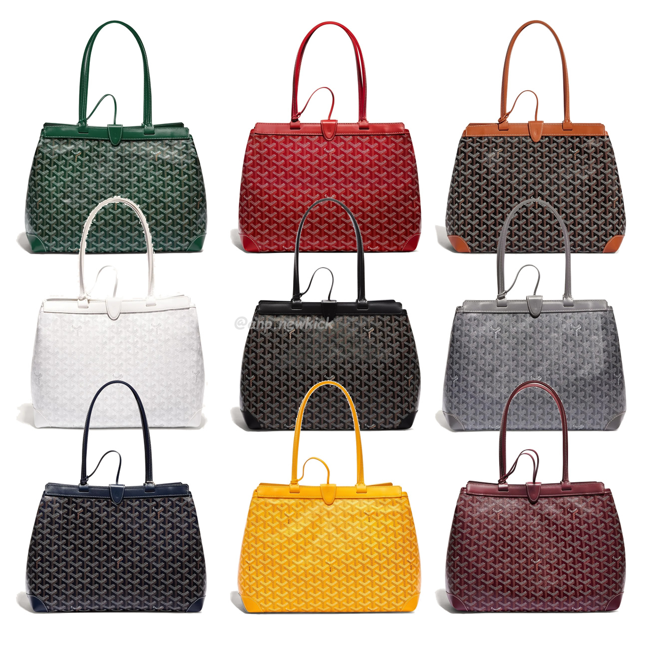 Goyard Bellechasse Biaude Tote Bag Blacknatural Black Grey Navy White Green Yellow Red Burgundy (1) - newkick.vip