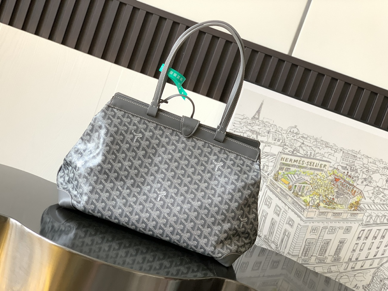 Goyard Bellechasse Biaude Tote Bag Blacknatural Black Grey Navy White Green Yellow Red Burgundy (27) - newkick.vip