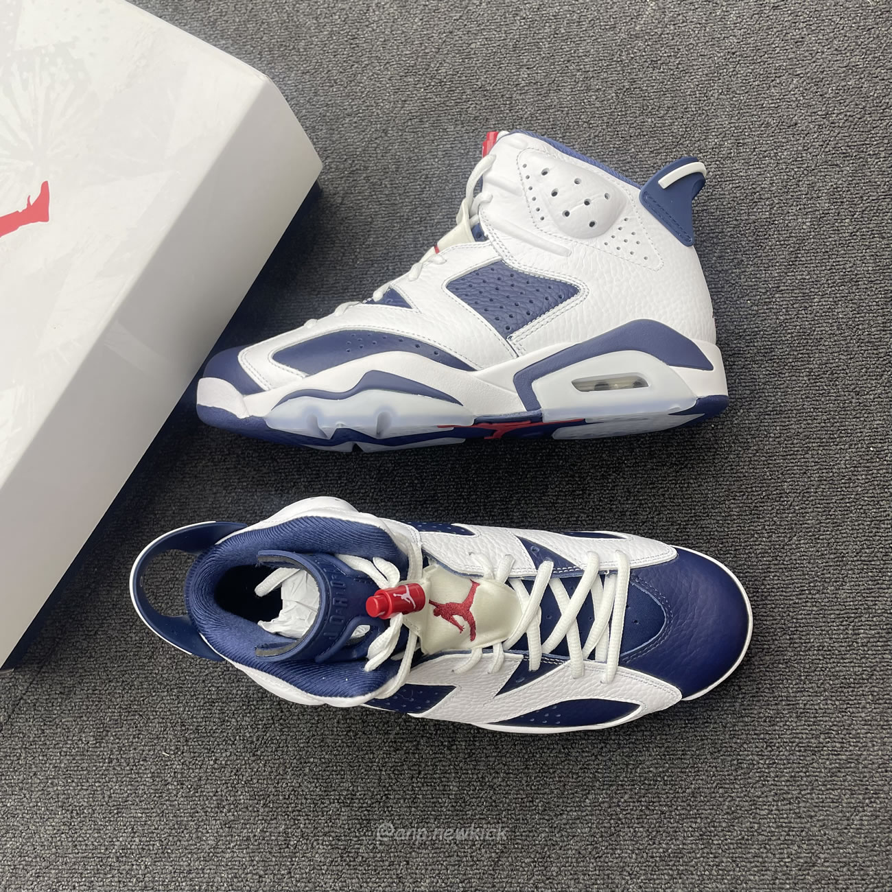 Air Jordan 6 Retro White Navy Red Ct8529 164 (8) - newkick.vip