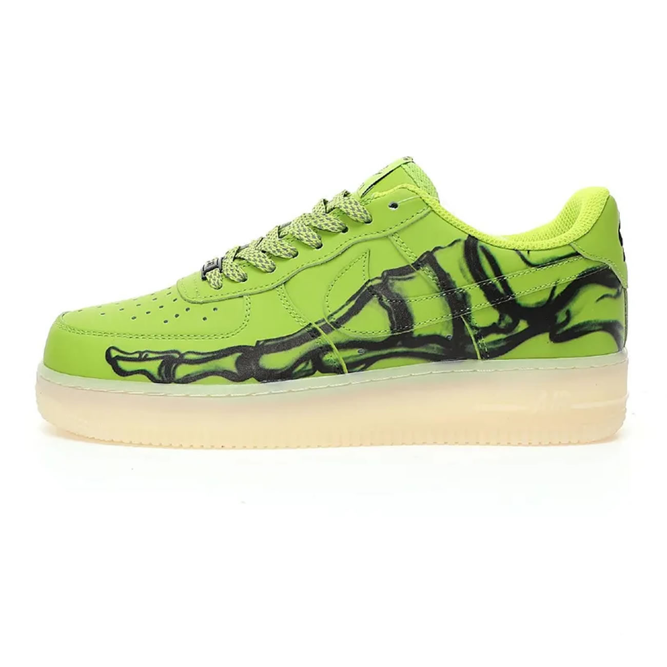 Air Nike Force 1 Qs Skeleton Green Black White Cw2288 111 (1) - newkick.vip