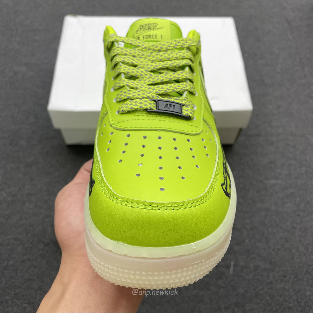 Air Nike Force 1 Qs Skeleton Green Black White Cw2288 111 (10) - newkick.vip