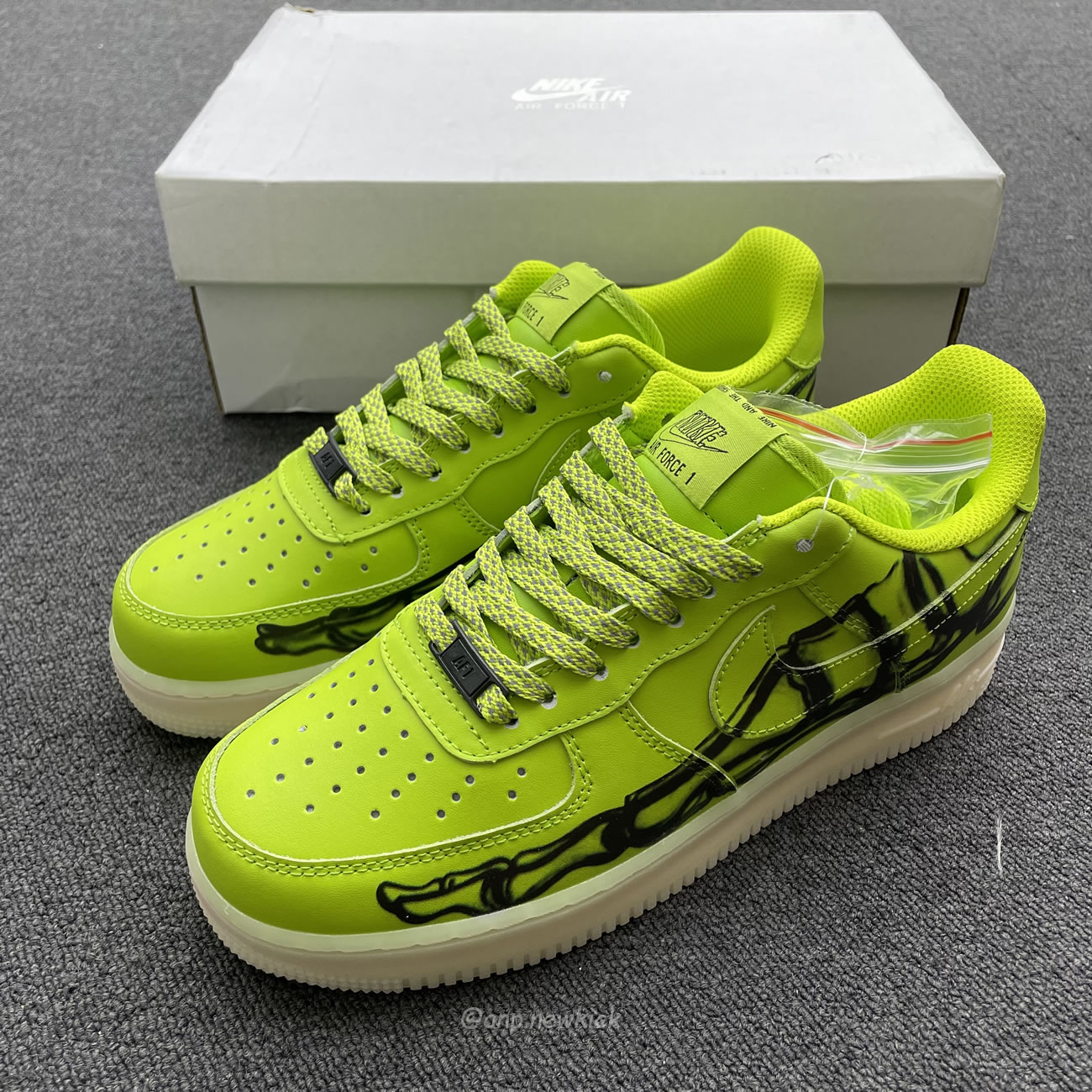 Air Nike Force 1 Qs Skeleton Green Black White Cw2288 111 (3) - newkick.vip