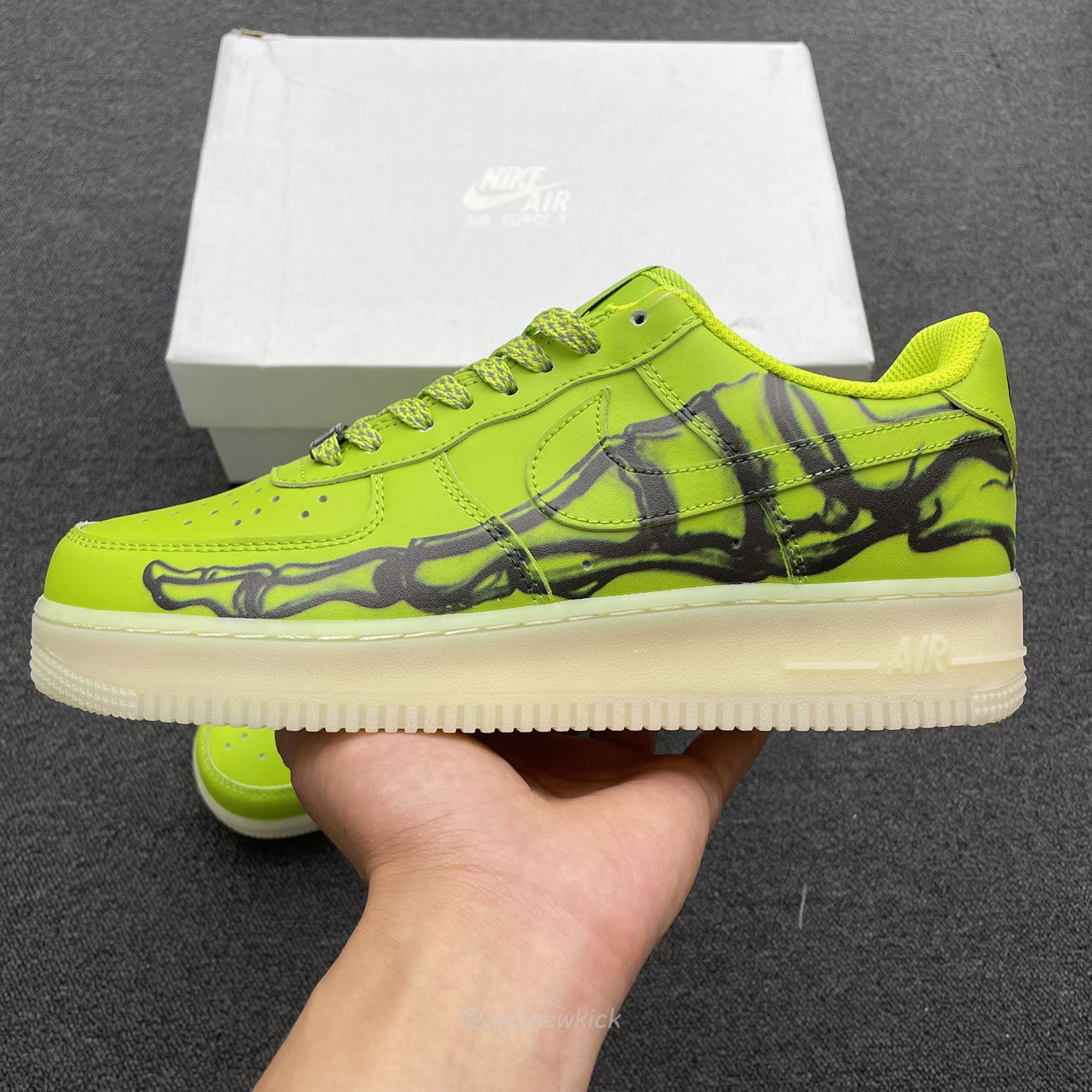 Air Nike Force 1 Qs Skeleton Green Black White Cw2288 111 (7) - newkick.vip