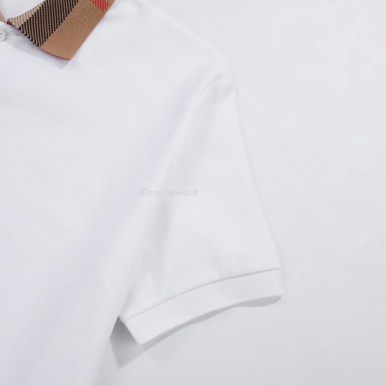 Burberry Polo Shirt Checkered White Black (3) - newkick.vip