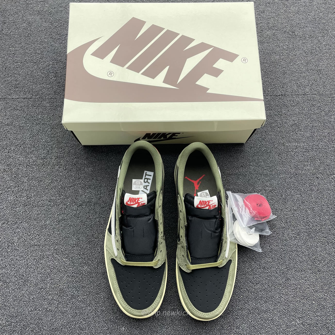 Travis Scott X Nike Air Jordan 1 Retro Low Og Sp Black Olive Dm7866 002 (12) - newkick.vip