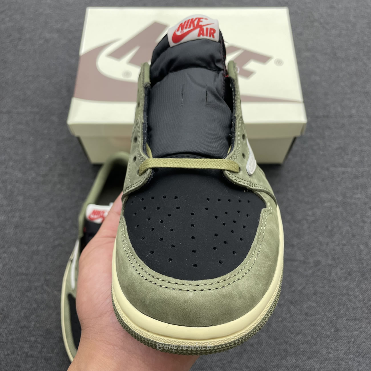 Travis Scott X Nike Air Jordan 1 Retro Low Og Sp Black Olive Dm7866 002 (13) - newkick.vip