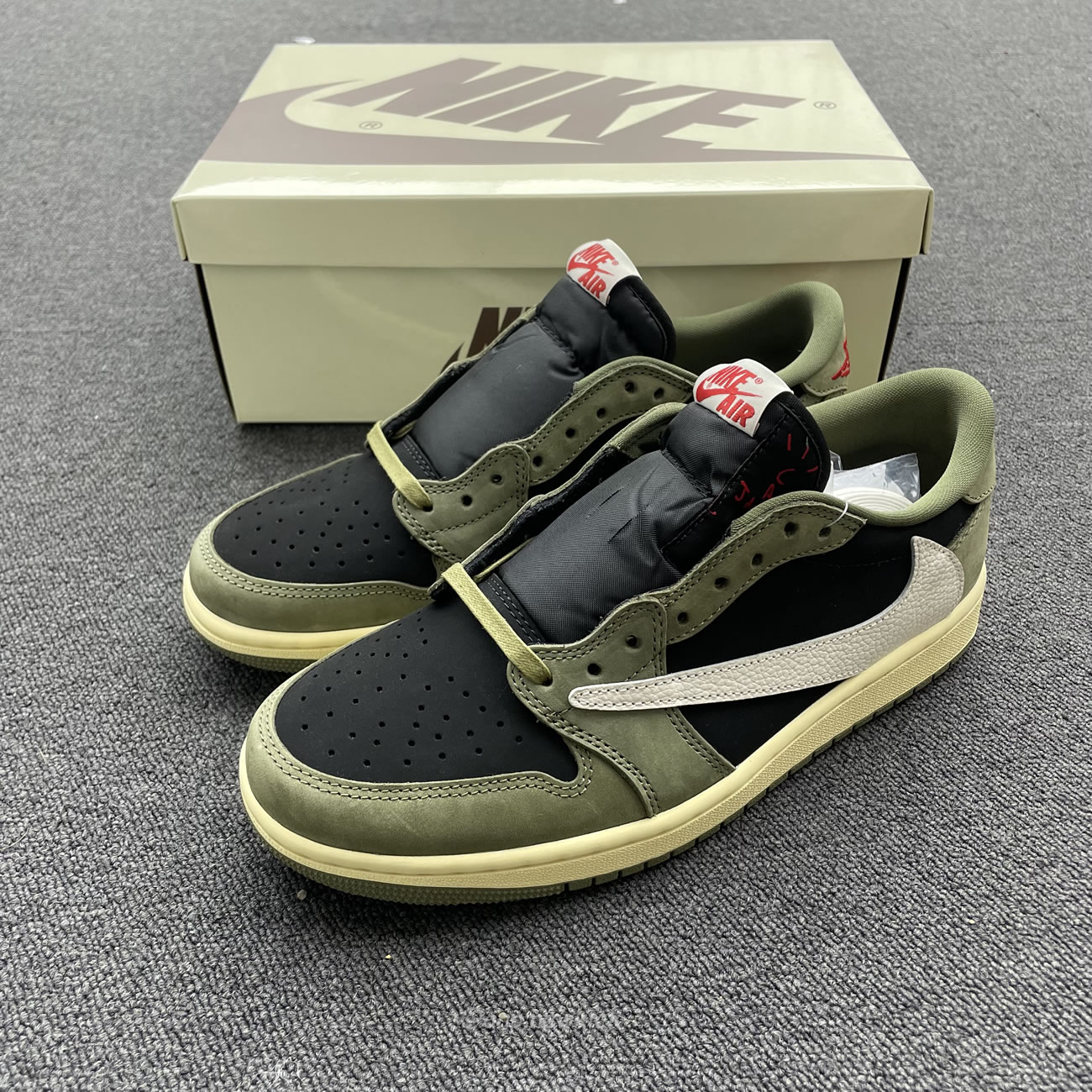 Travis Scott X Nike Air Jordan 1 Retro Low Og Sp Black Olive Dm7866 002 (16) - newkick.vip