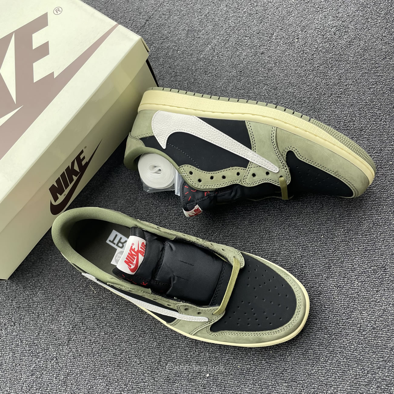 Travis Scott X Nike Air Jordan 1 Retro Low Og Sp Black Olive Dm7866 002 (9) - newkick.vip