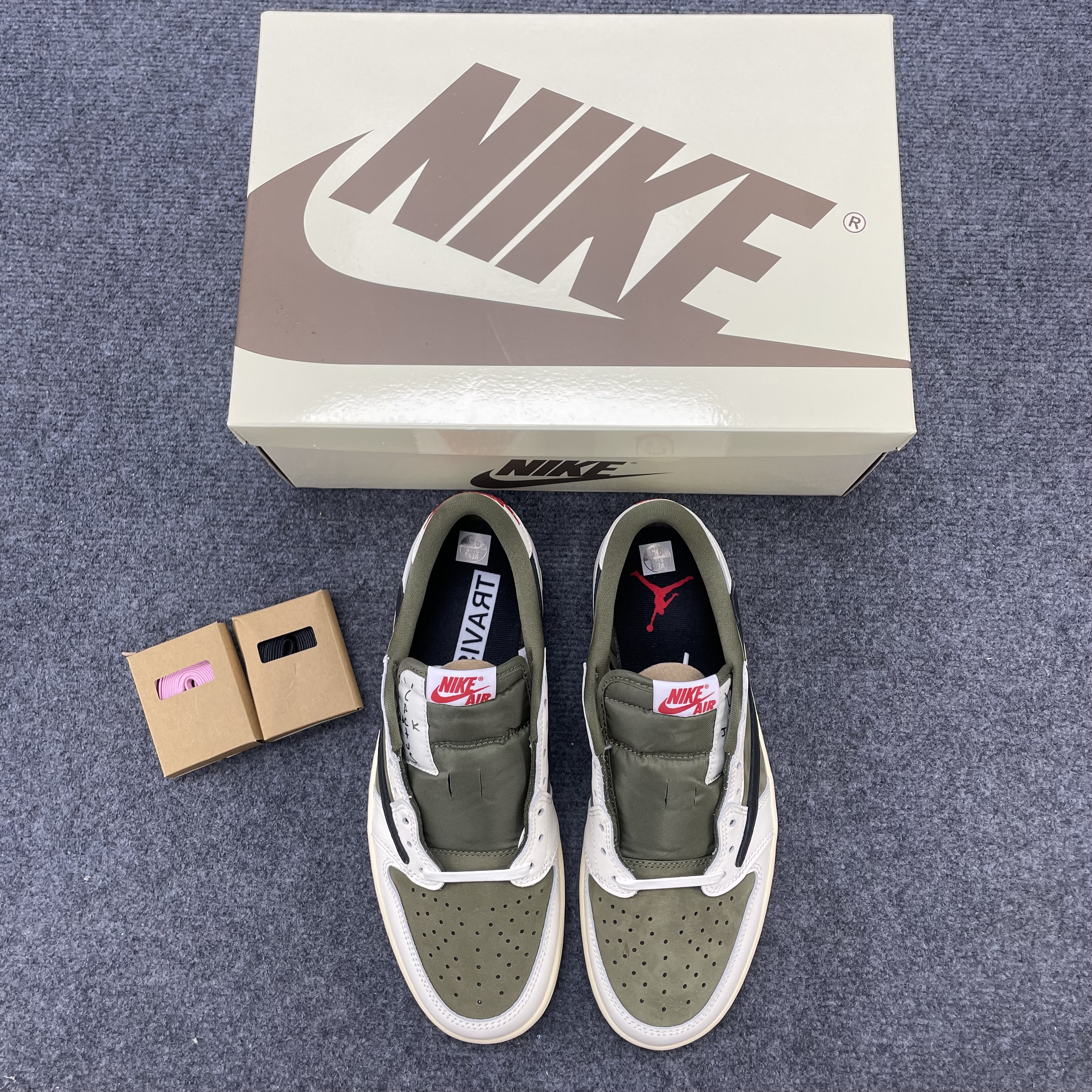 Travis Scott X Air Jordan 1 Low Og Sp Medium Olive Dm7866 200 (37) - newkick.vip