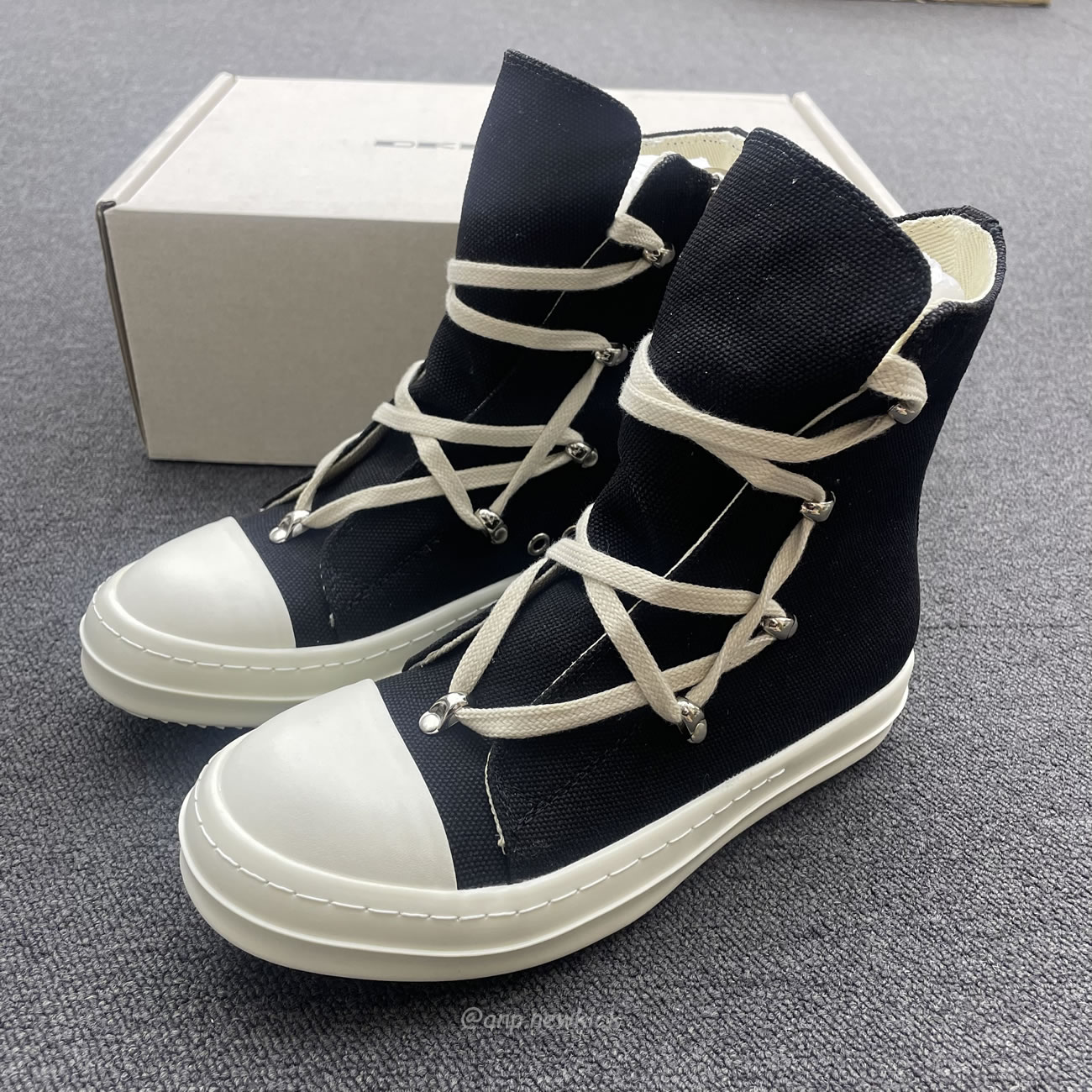 Rick Owens Drkshdw Strobe Hexa Black Du02b4805 (7) - newkick.vip