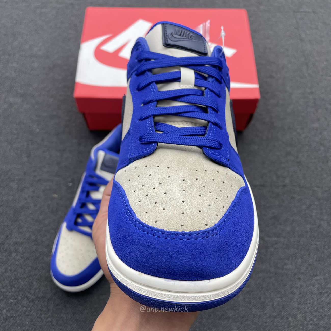 Nike Dunk Low Lx Blue Suede Womens Dv7411 400 (9) - newkick.vip