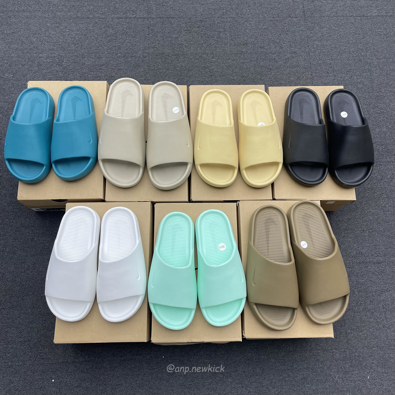 Nike Calm Slide Jade Ice Black Sesame Geode Teal White Brown Dx4816 300 (2) - newkick.vip