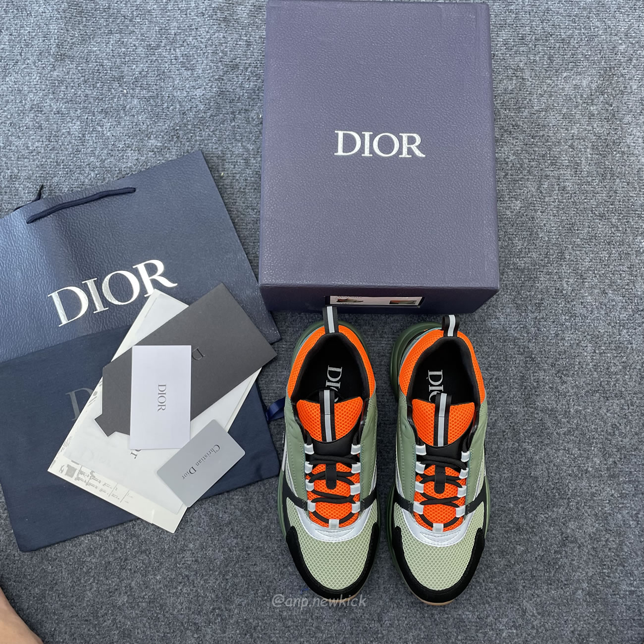 Dior B22 Orange Olive Black 3sn231ykc H663 (2) - newkick.vip