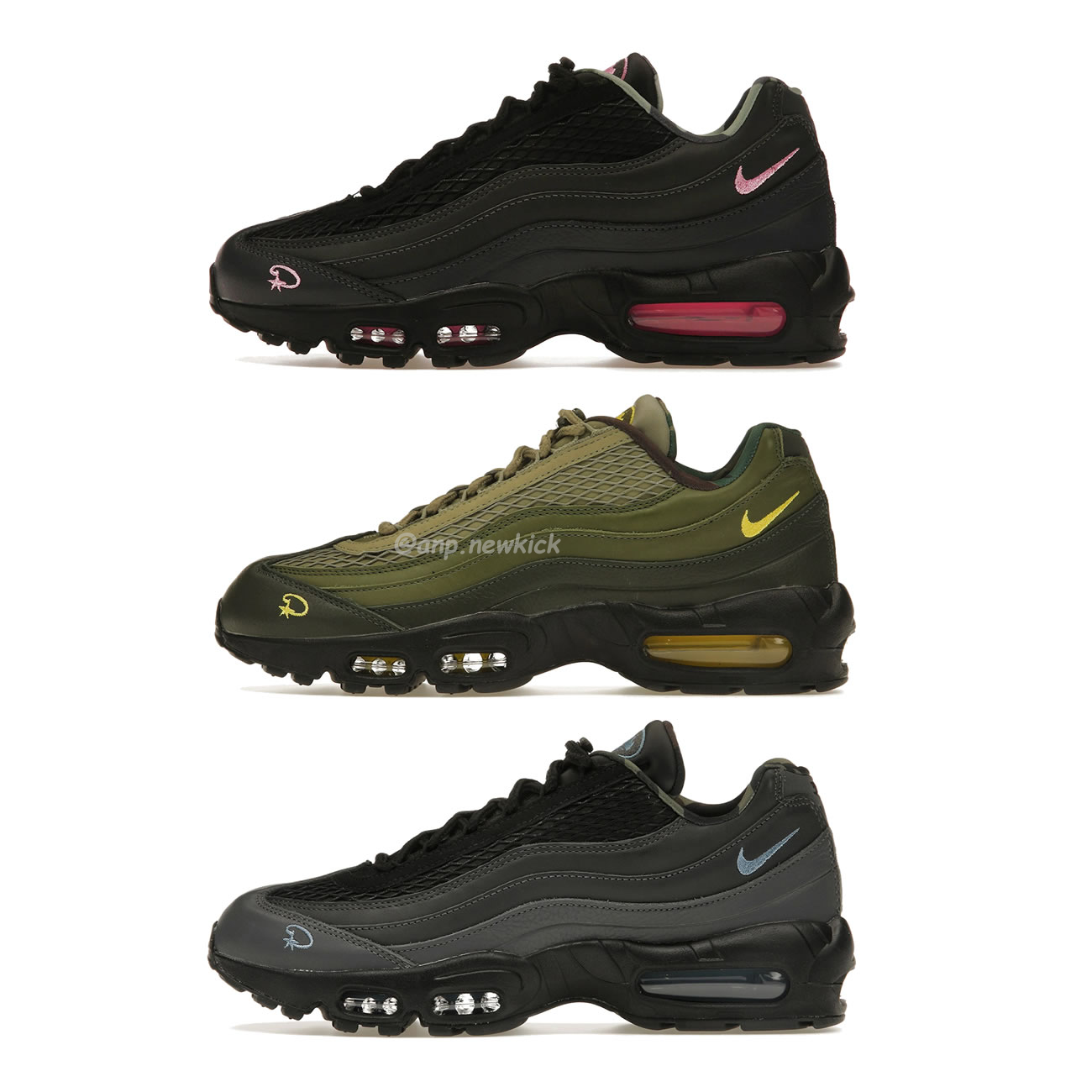 Nike Air Max 95 Sp Corteiz Pink Beam Fb2709 001 Gutta Green Fb2709 300 Aegean Storm Fb2709 002 (1) - newkick.vip