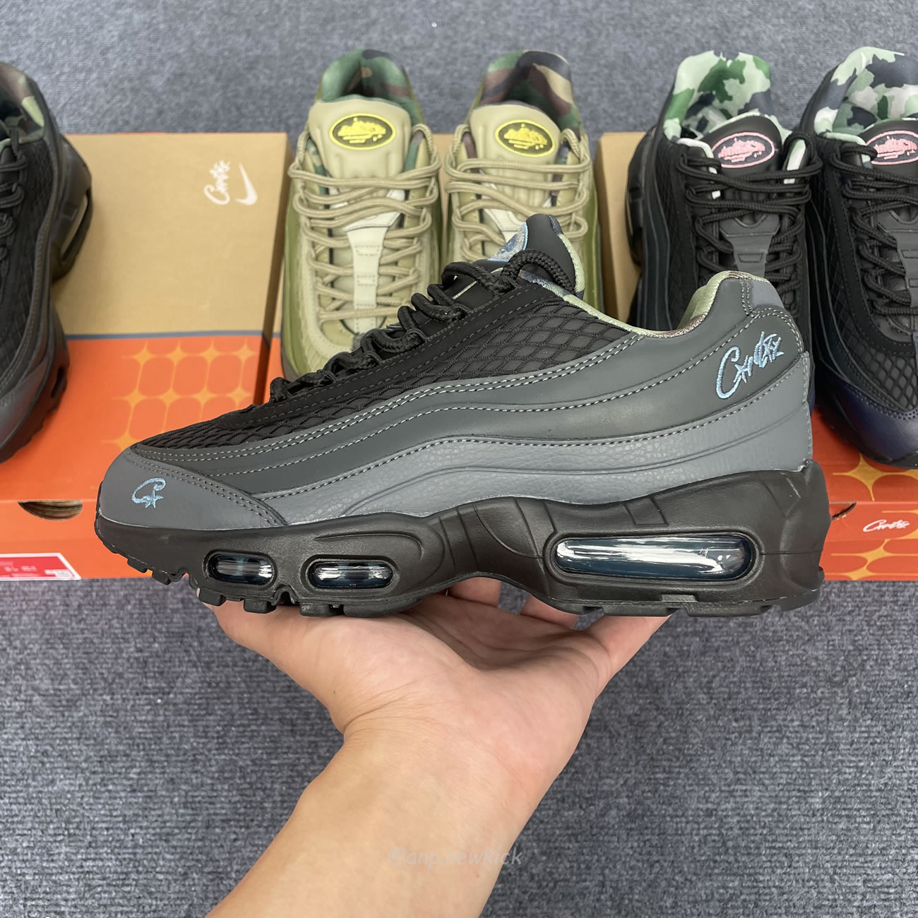 Nike Air Max 95 Sp Corteiz Pink Beam Fb2709 001 Gutta Green Fb2709 300 Aegean Storm Fb2709 002 (6) - newkick.vip