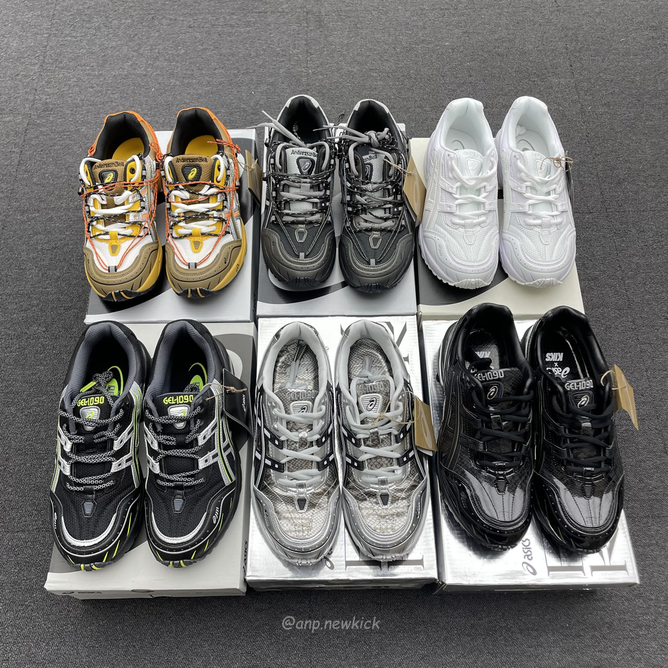 Asics Gel 1090 Black Pure Silver Andersson Bell White Orange (7) - newkick.vip