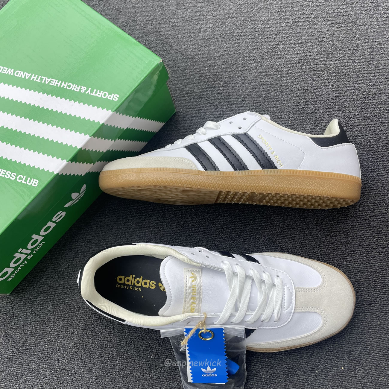 Adidas Samba Og Sporty Rich White Black Hp3354 (5) - newkick.vip