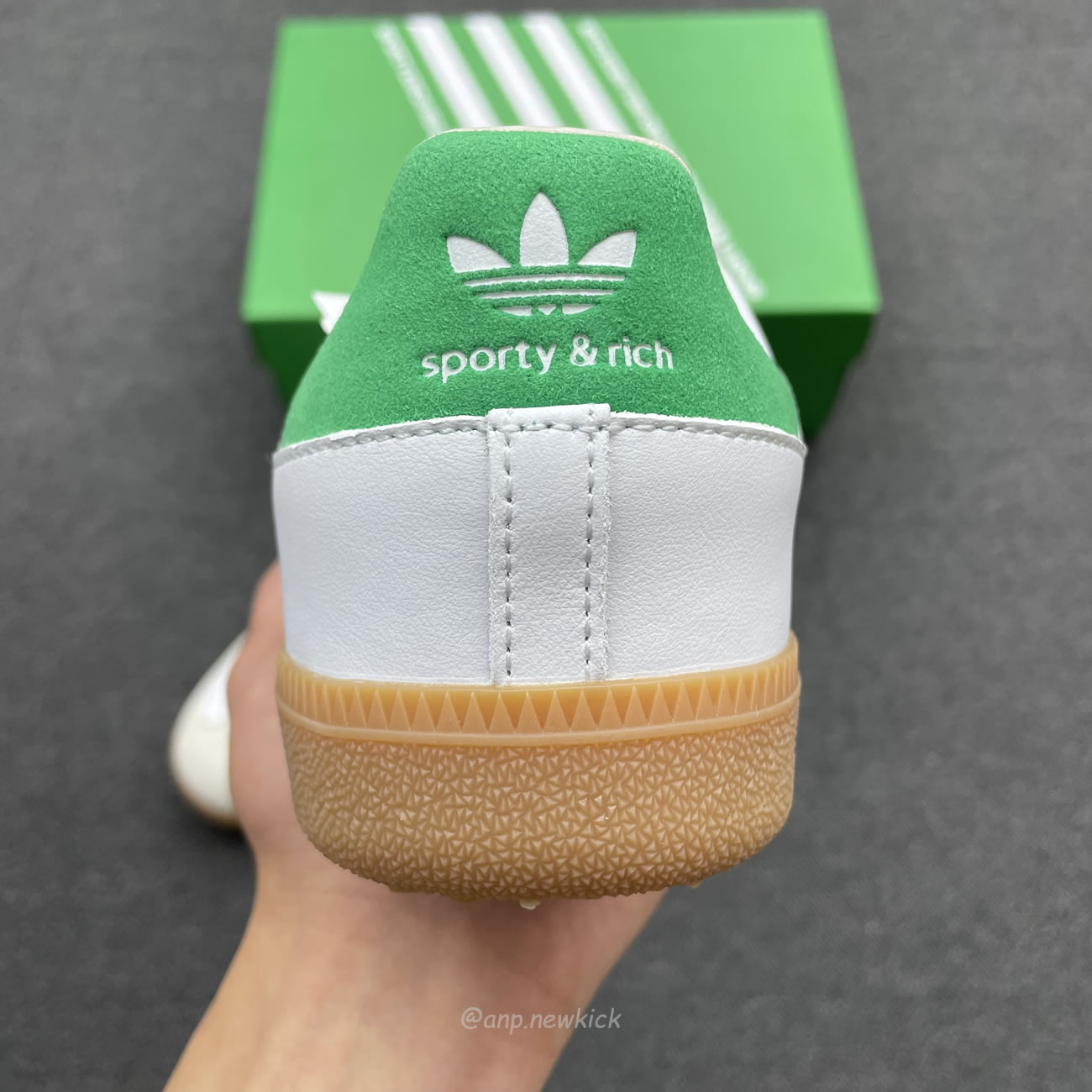 Adidas Samba Og Sporty Rich White Green Hq6075 (5) - newkick.vip