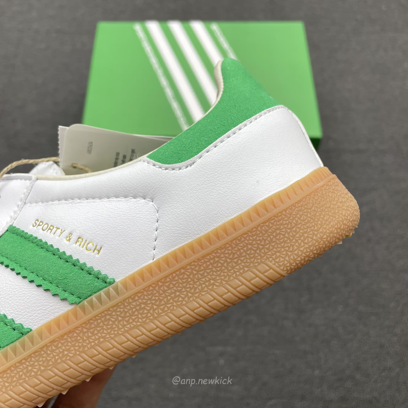 Adidas Samba Og Sporty Rich White Green Hq6075 (9) - newkick.vip