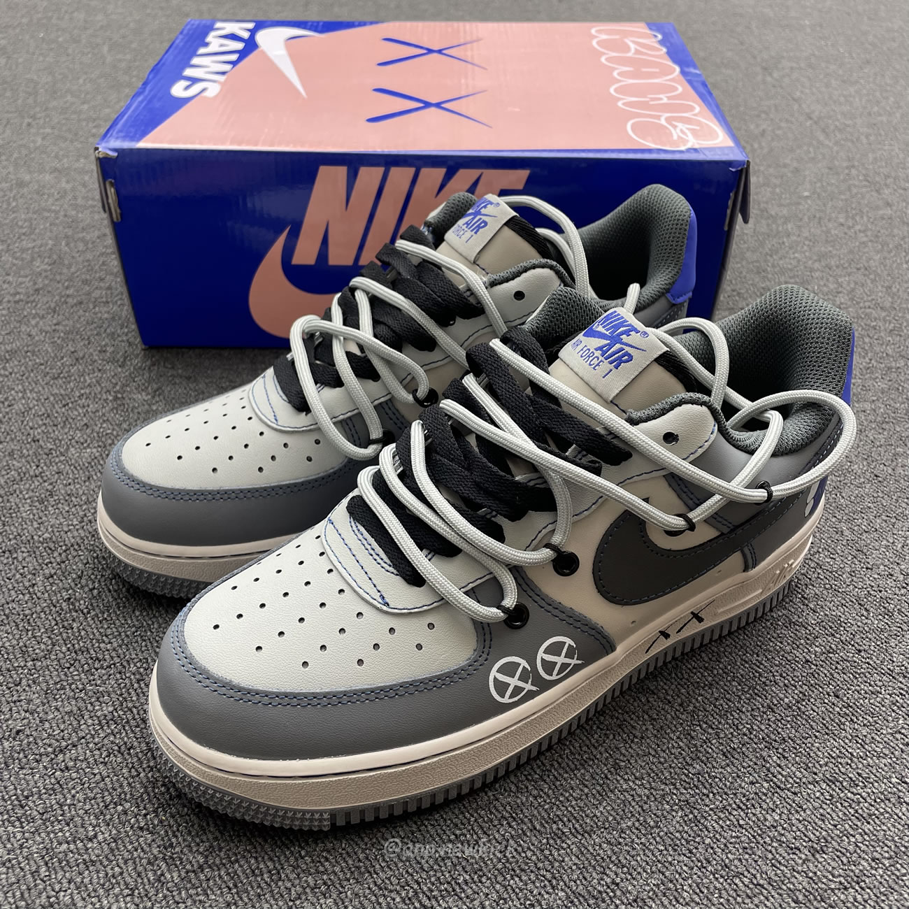 Nike Kaws X Air Force 1 Low Grey Royal Ks6869 333 (10) - newkick.vip