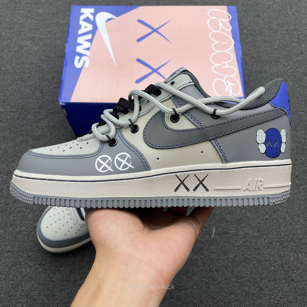 Nike Kaws X Air Force 1 Low Grey Royal Ks6869 333 (5) - newkick.vip