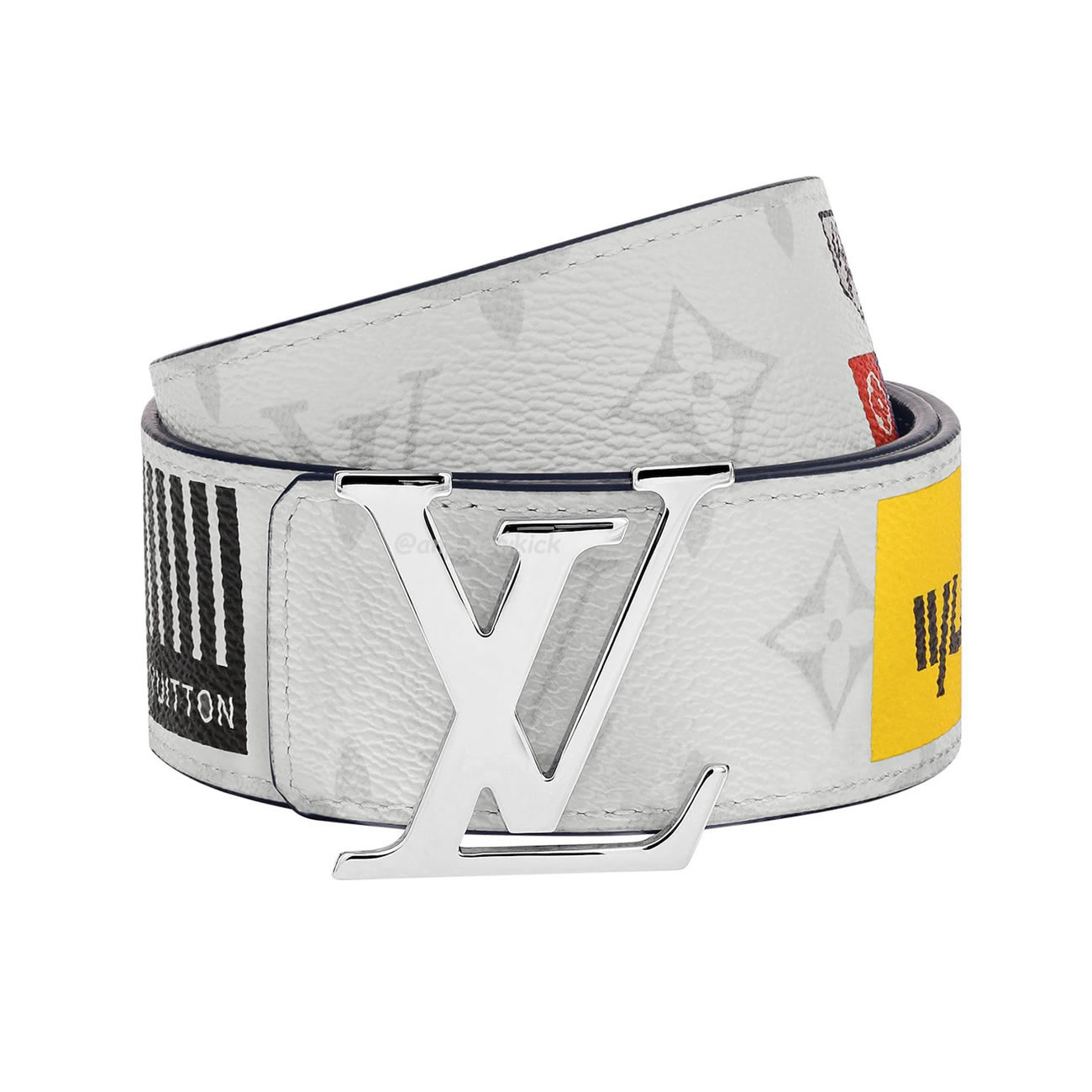 Louis Vuitton Lv Initiales Belt Monogram Logo Story 40mm White M0162s (1) - newkick.vip