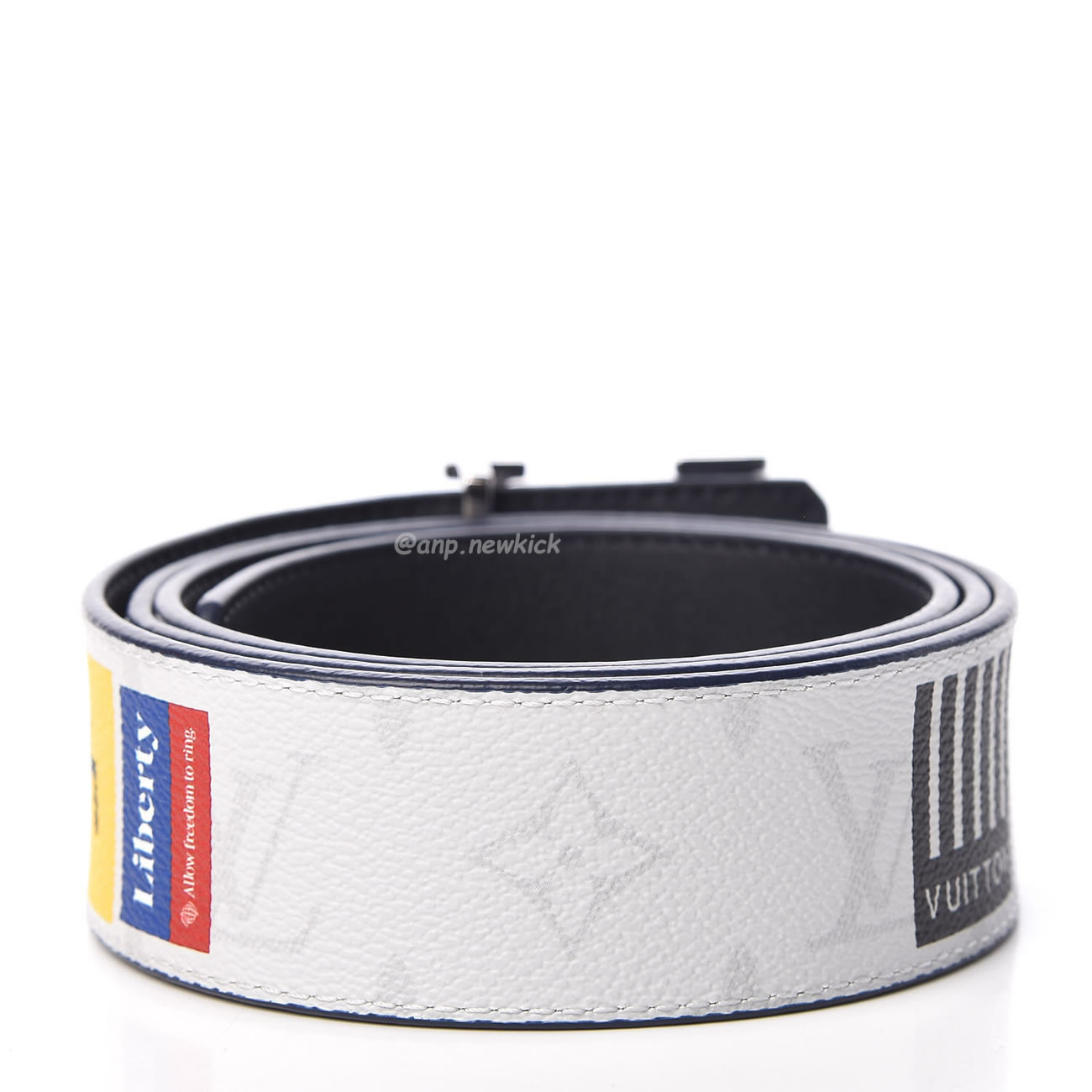 Louis Vuitton Lv Initiales Belt Monogram Logo Story 40mm White M0162s (7) - newkick.vip