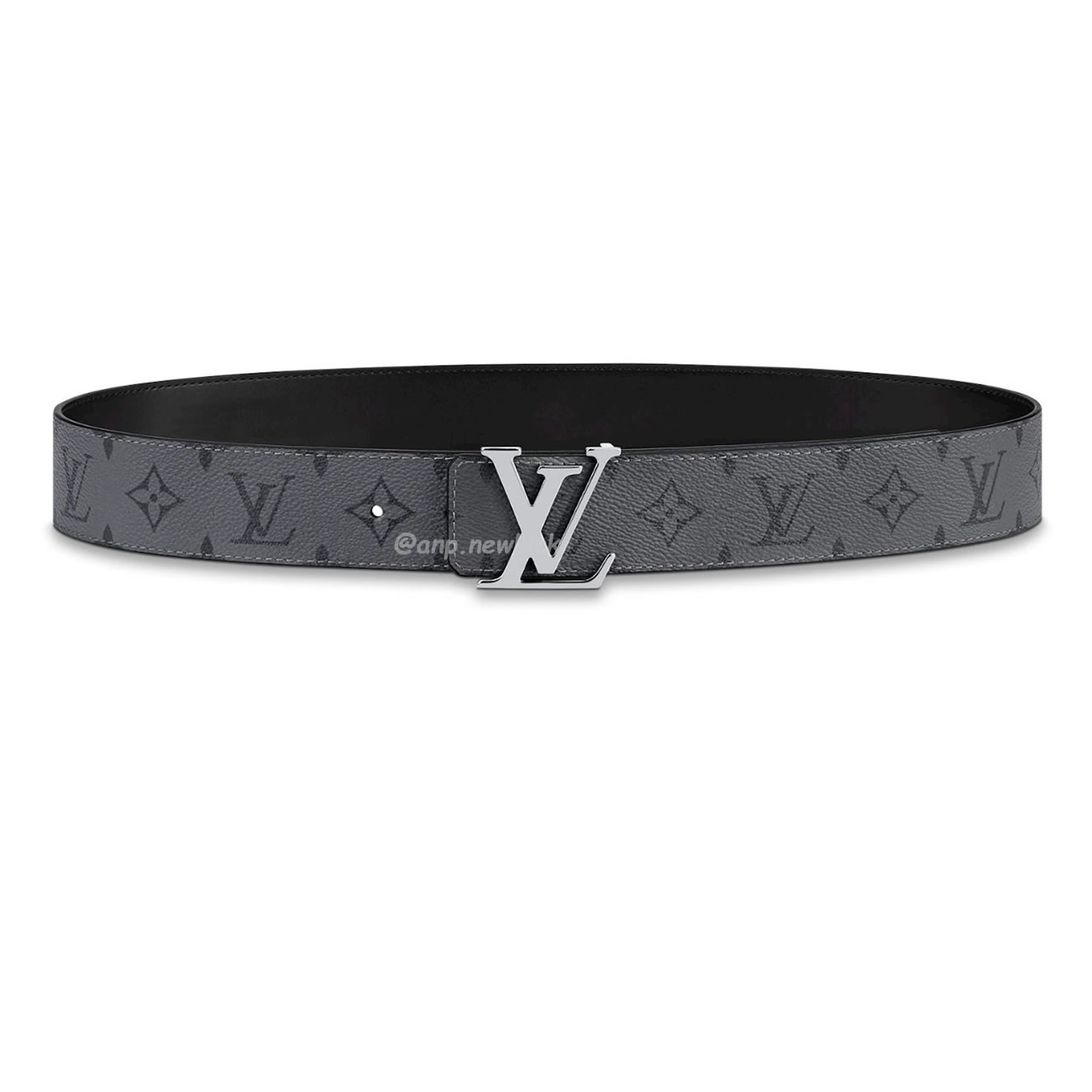 Louis Vuitton Reversible Belt Initiales Monogram Eclipse Reverse 40mm Gray M0285t (1) - newkick.vip