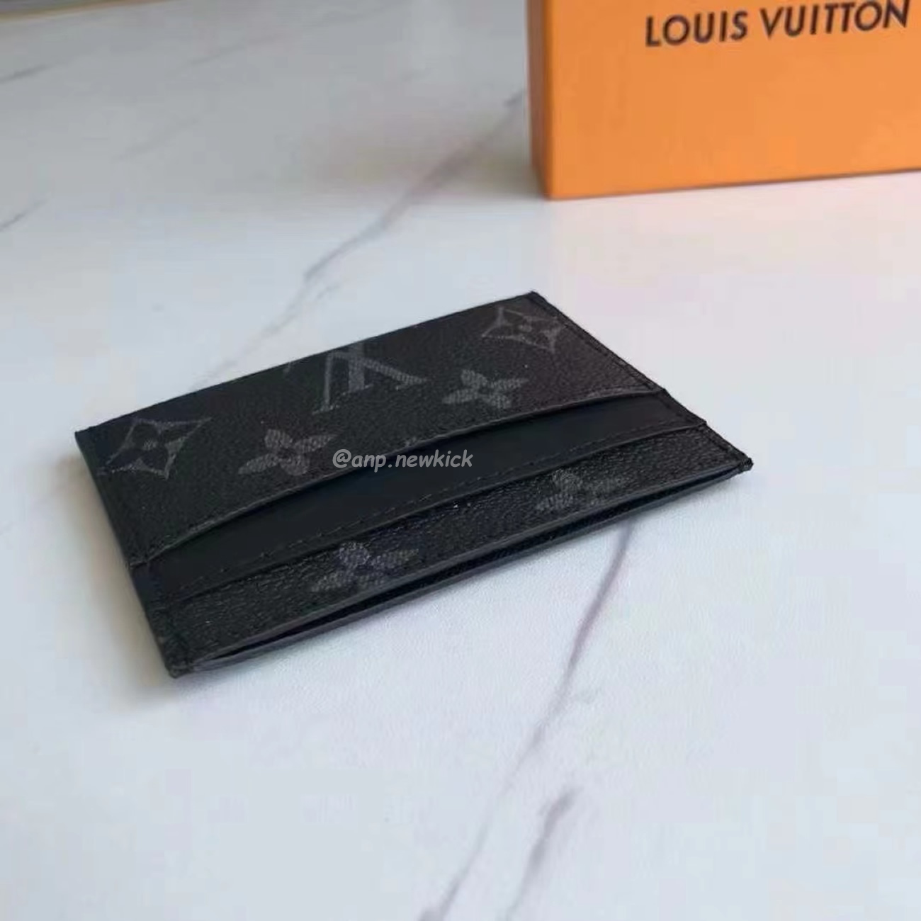 Louis Vuitton Card Holder Porte Cartes Double Monogram Eclipse Blackgrey M62170 (3) - newkick.vip