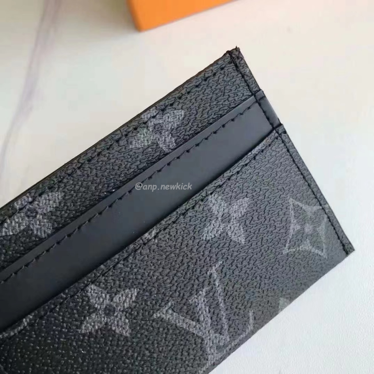 Louis Vuitton Card Holder Porte Cartes Double Monogram Eclipse Blackgrey M62170 (4) - newkick.vip