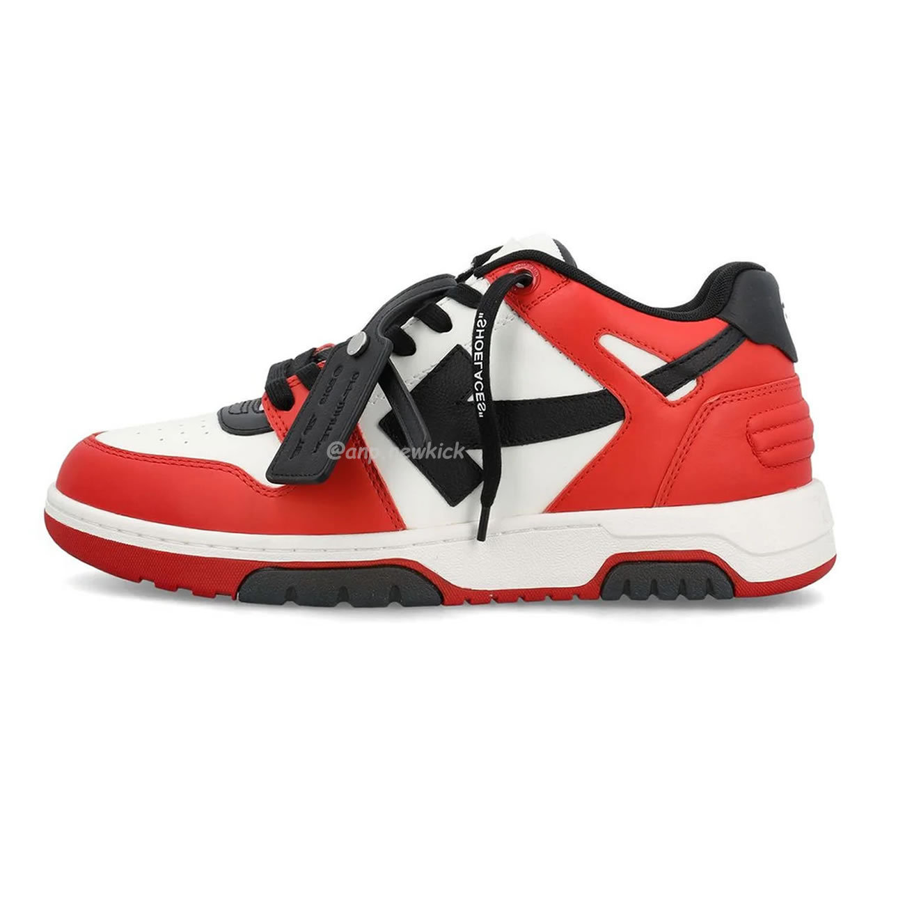 Off White Out Of Office Ooo Low Tops Black White Red Omia189s22lea0012510 (1) - newkick.vip