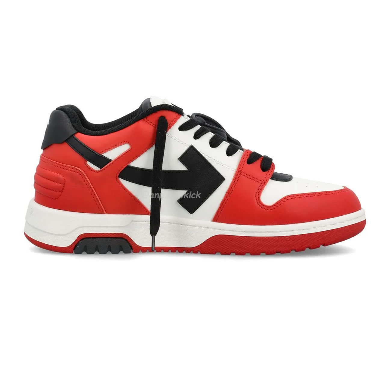 Off White Out Of Office Ooo Low Tops Black White Red Omia189s22lea0012510 (11) - newkick.vip