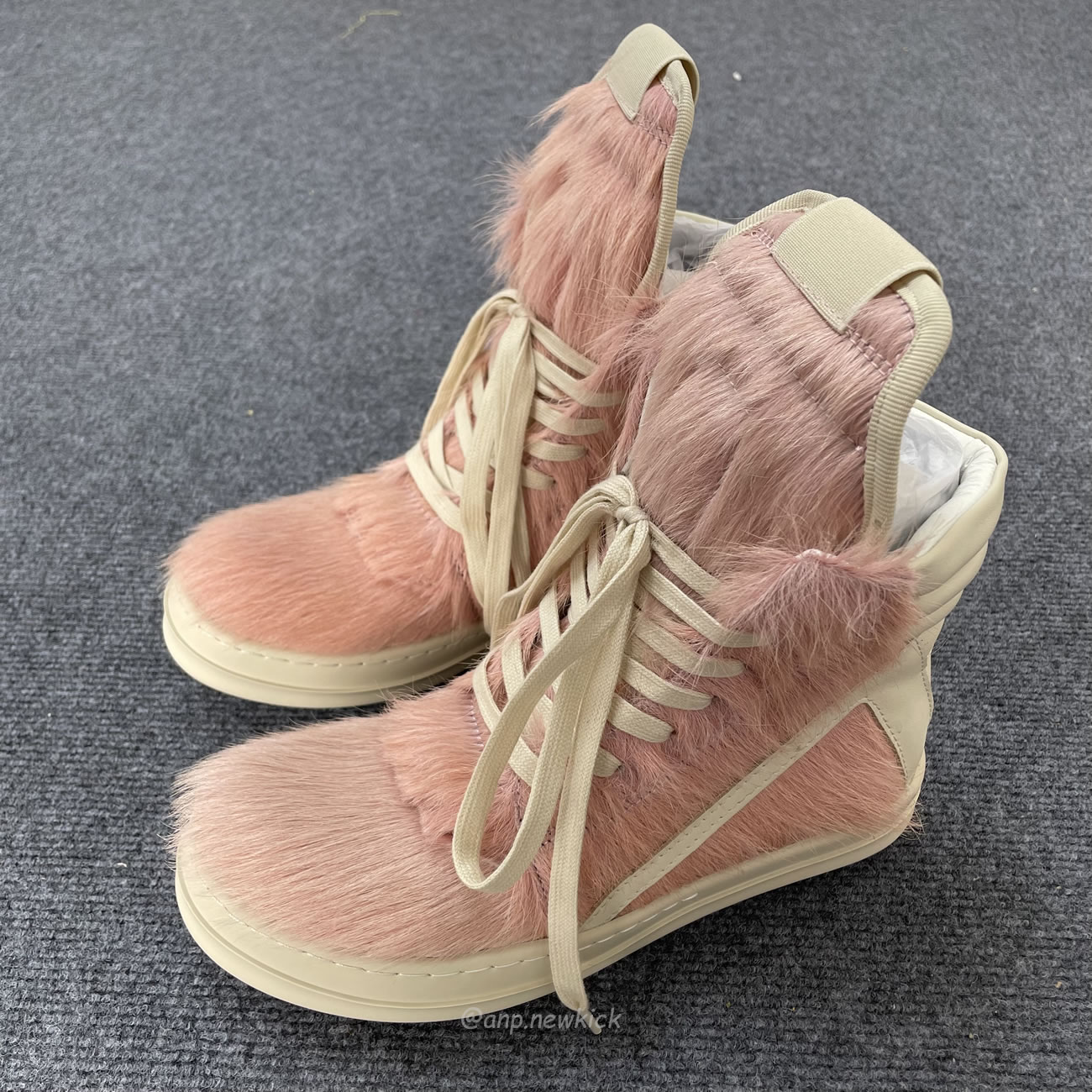 Rick Owens Geobasket Kuhfell Dusty Rosa Milch Rr02b2894lhl 8311 (7) - newkick.vip