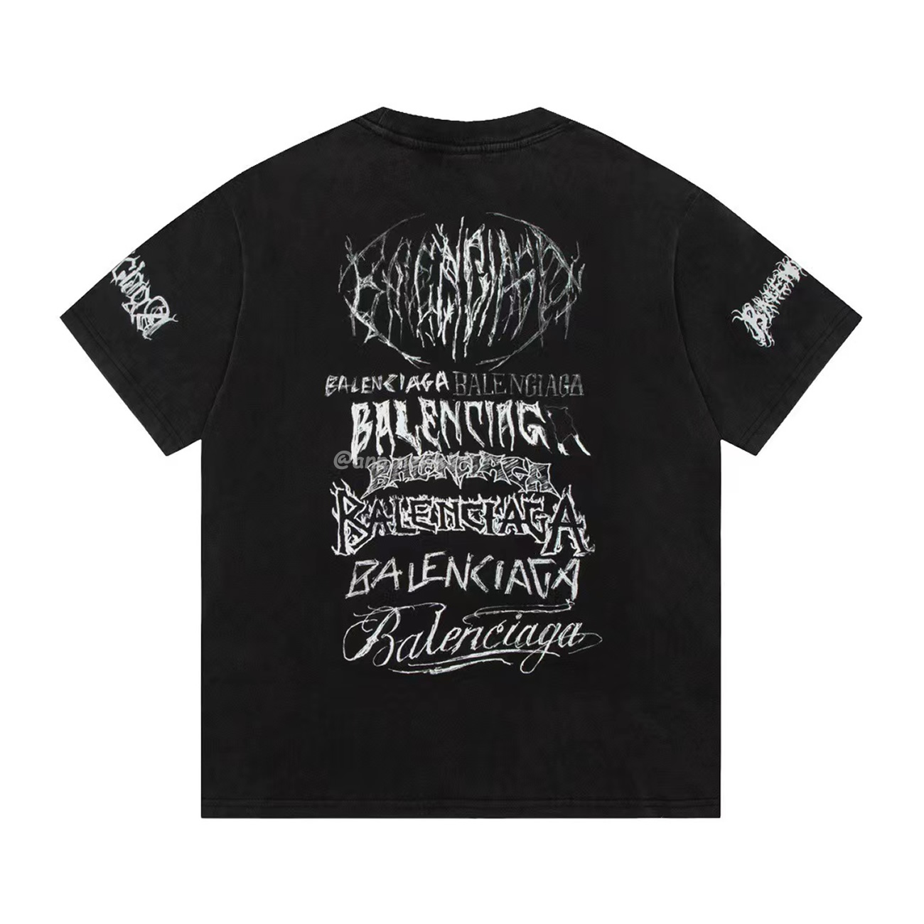 Balenciaga Sanskrit Alphabet Full Body Print Short Sleeve T Shirt (7) - newkick.vip