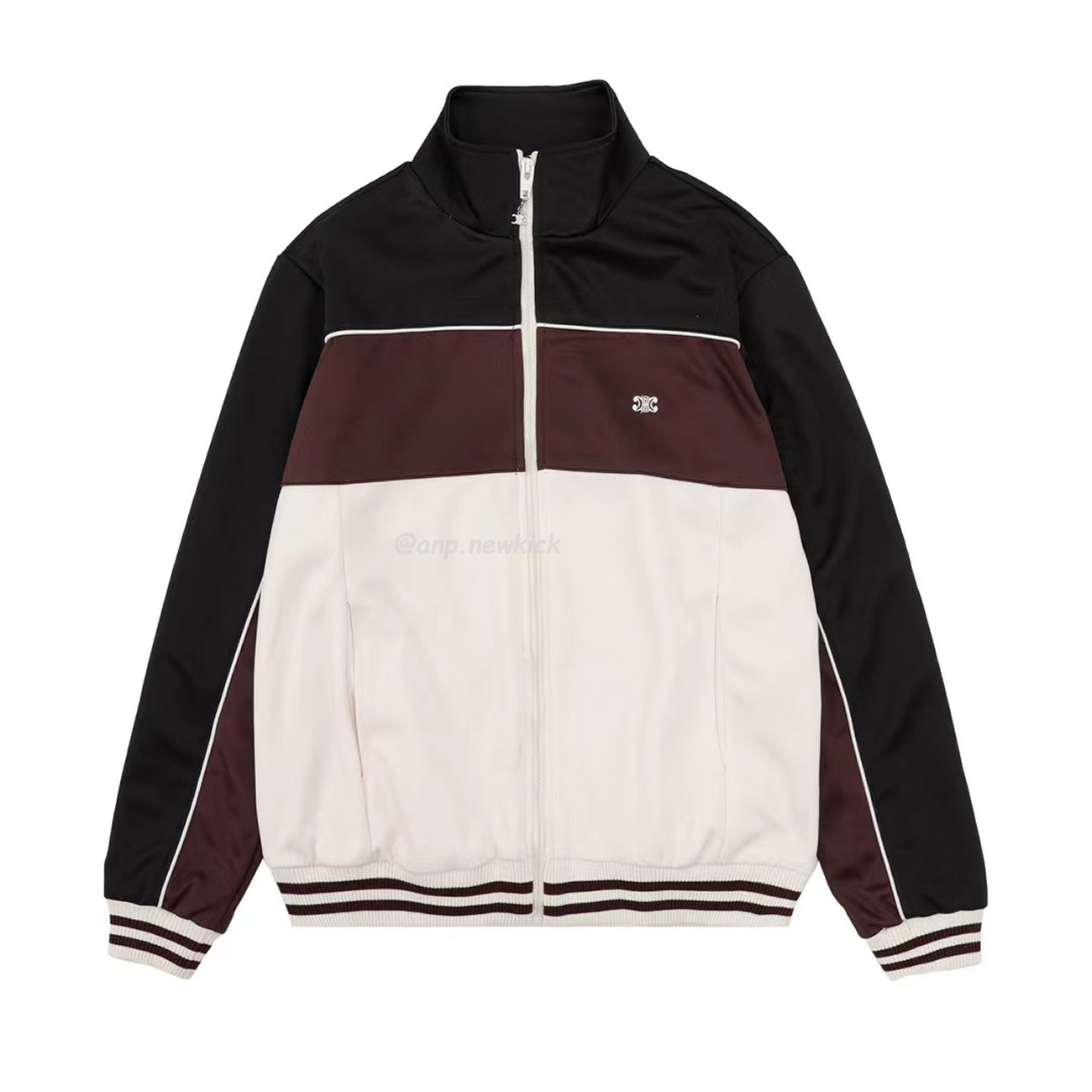 Celine Triomphe Logo Embroidered Zip Up Track Jacket (1) - newkick.vip