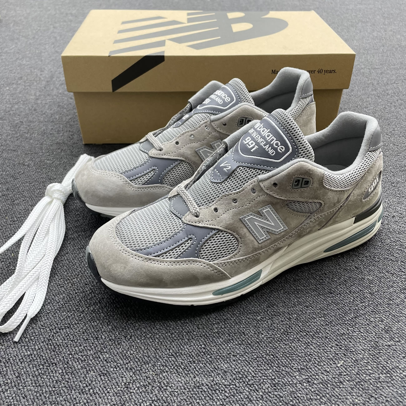 New Balance 991v2 Miuk Rock Ridge Grey U991gl2 (10) - newkick.vip