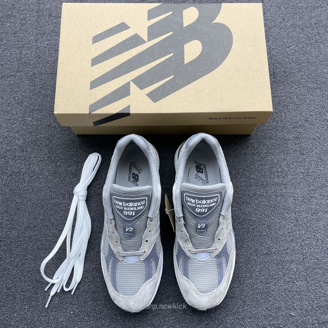 New Balance 991v2 Miuk Rock Ridge Grey U991gl2 (4) - newkick.vip