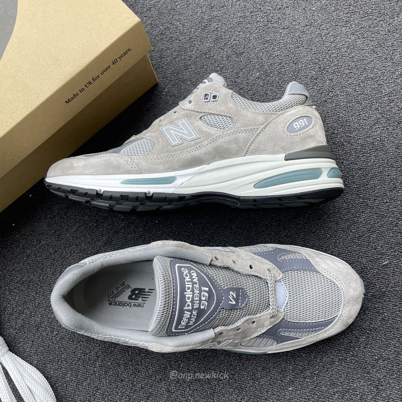 New Balance 991v2 Miuk Rock Ridge Grey U991gl2 (9) - newkick.vip