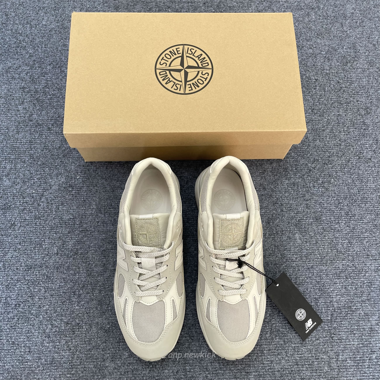 New Balance 991v2 Miuk Stone Island Ghost Pack Sand U991se2 (2) - newkick.vip