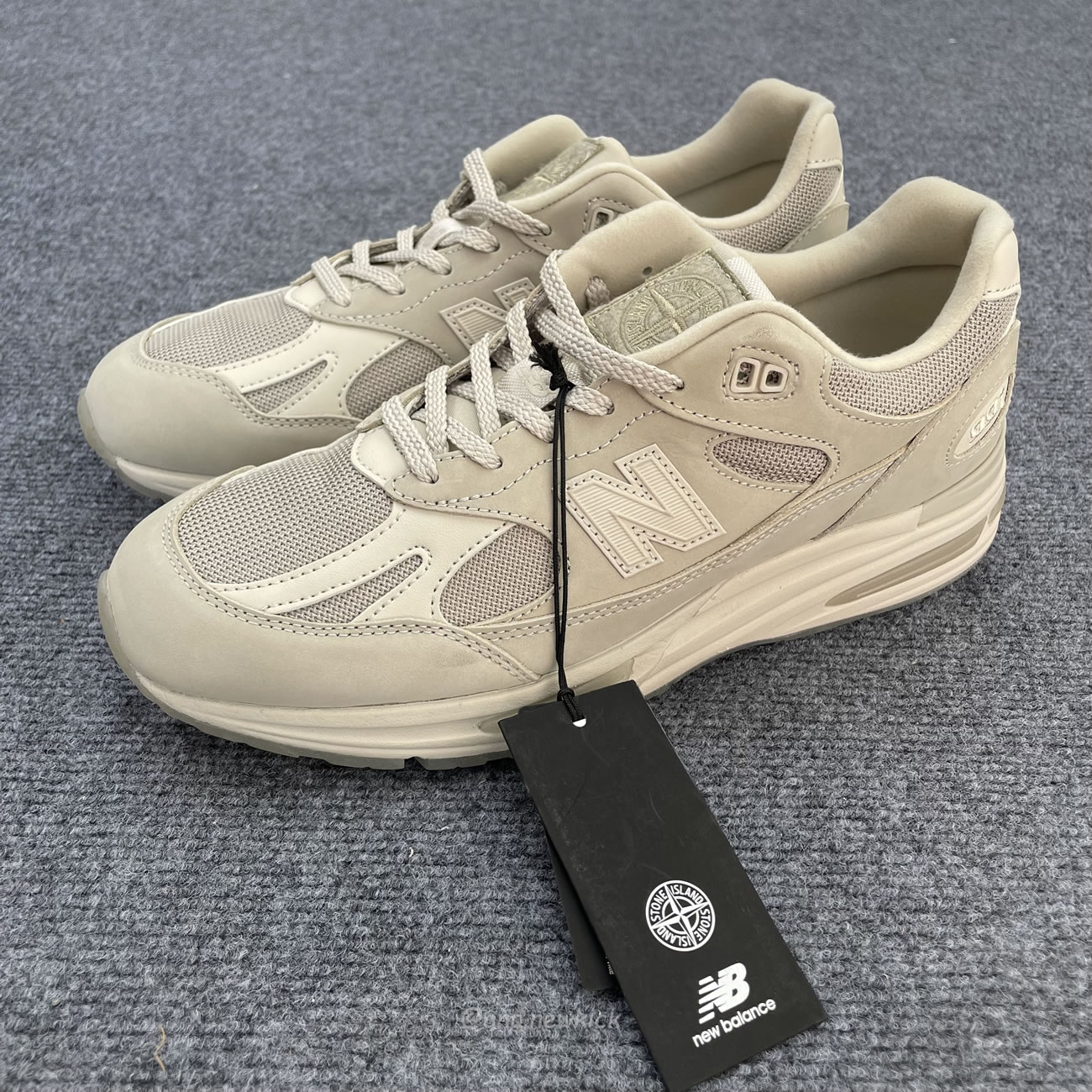 New Balance 991v2 Miuk Stone Island Ghost Pack Sand U991se2 (7) - newkick.vip