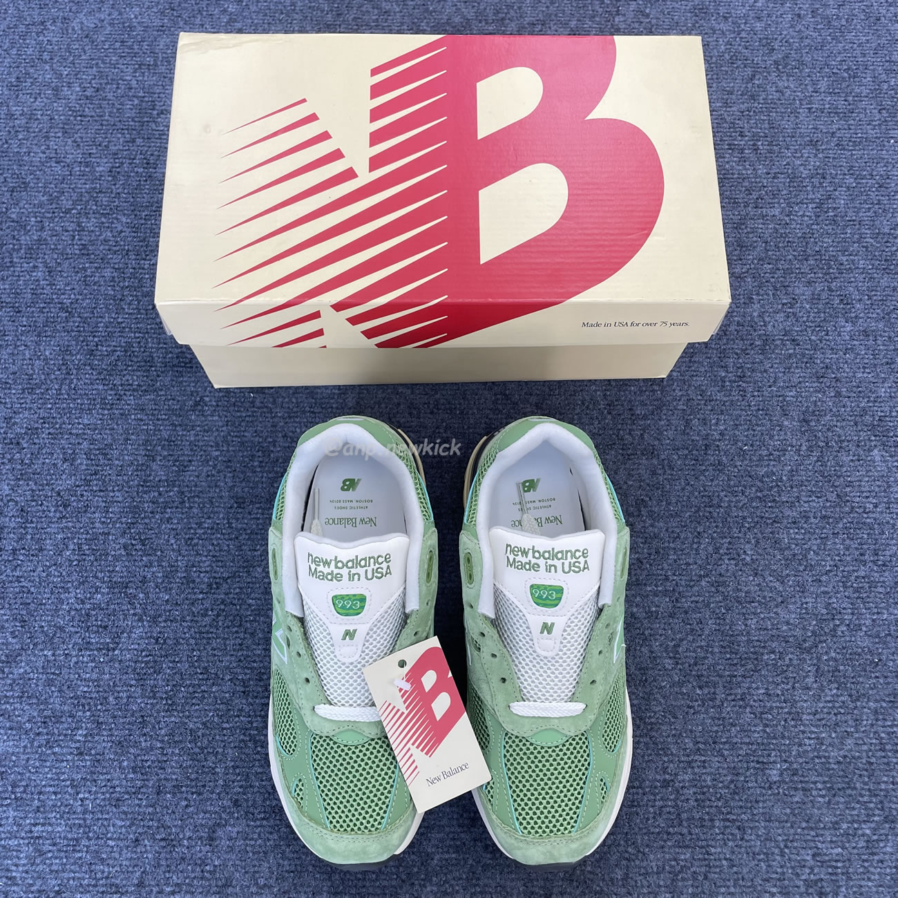 New Balance 993 Miusa Teddy Santis Chive U993gw (3) - newkick.vip