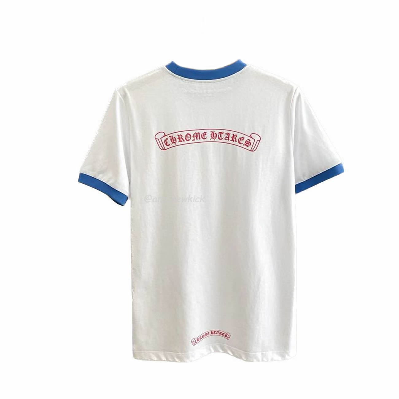 Chrome Hearts Horseshoe Logo Vintage White Short Sleeve Tee (6) - newkick.vip