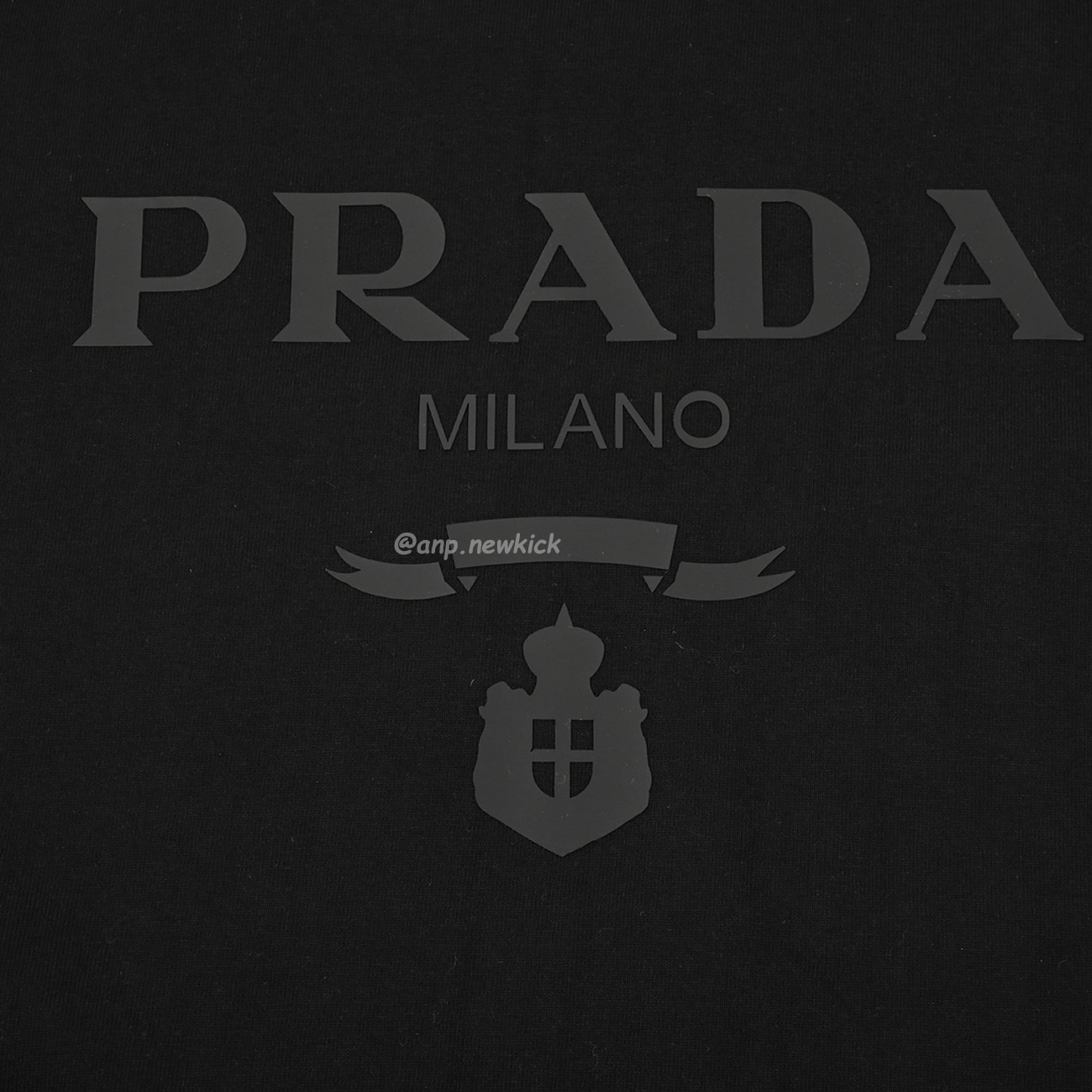 Prada Raised Logo Round Neck T Shirt (7) - newkick.vip