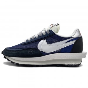 Sacai x Fragment Design x Nike Lvd Waffle Daybreak Grid Navy Blue Black BV0073-008