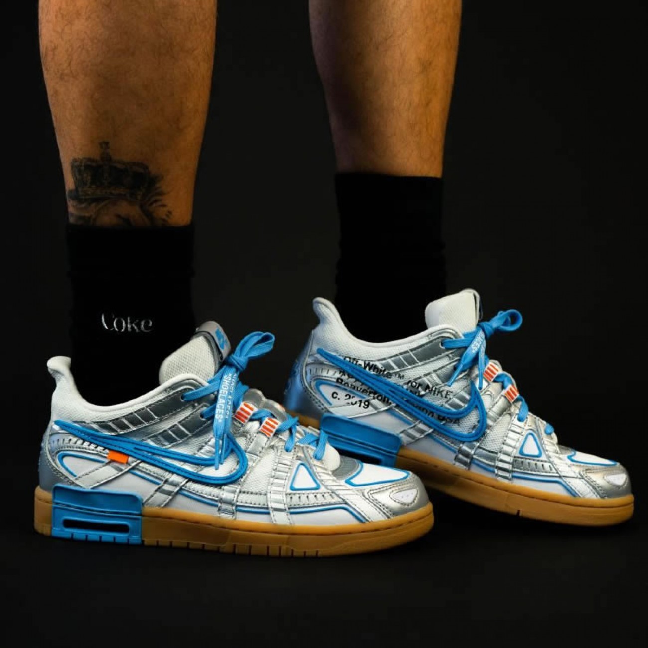 OFF-WHITE x Nike Air Rubber Dunk "University Blue" Release Date CU6015-100