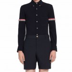 Thom Browne Rwb Armband Shirt Black & Grey