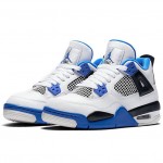 Air Jordan 4 Retro "Motorsports" White / Game Royal-Black 308497-117