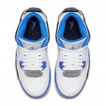 Air Jordan 4 Retro "Motorsports" White / Game Royal-Black 308497-117