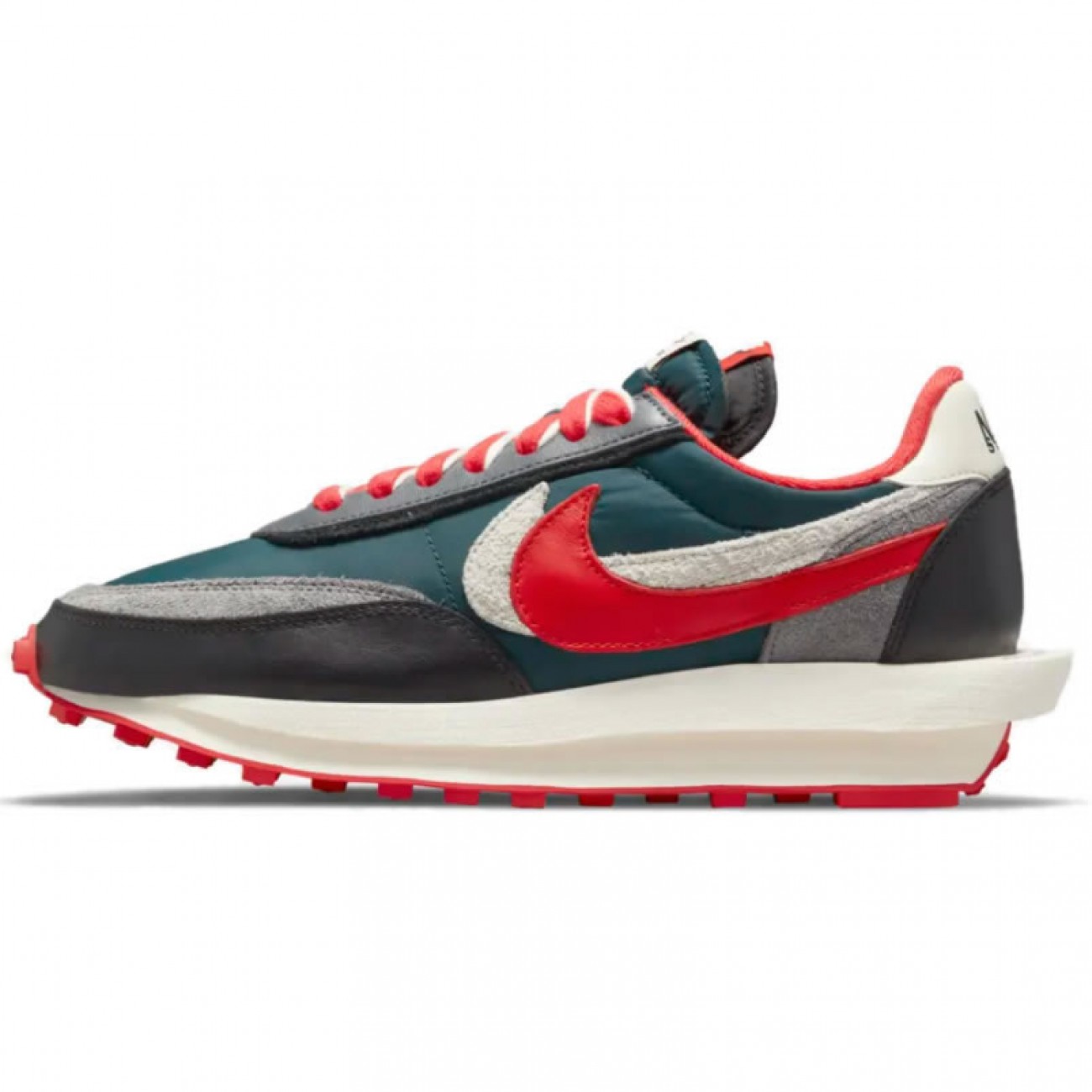 sacai x Undercover x Nike LDWaffle "Midnight Spruce/University Red" DJ4877-300