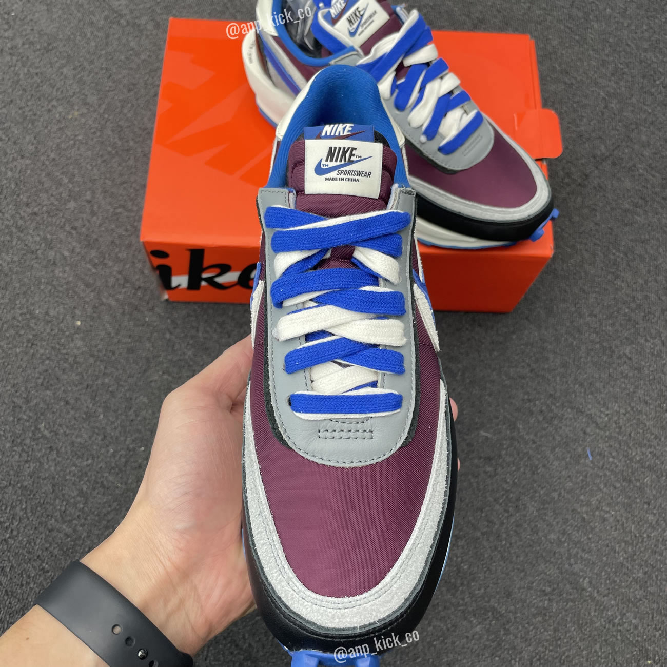 sacai x Undercover x Nike LDWaffle "Night Maroon Team Royal" DJ4877-600